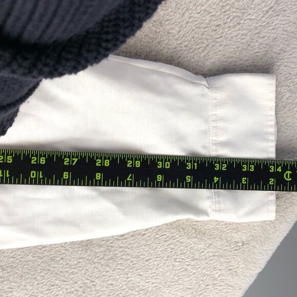 Dickies Mens Work Dress Shirt Size 18-18.5 Neck White Long Sleeve Button-Down - Picture 9 of 12